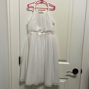 Girls off white dress